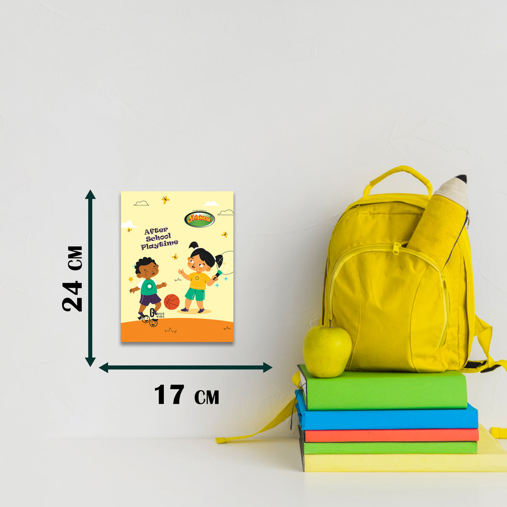 size of srinivasa school notebook