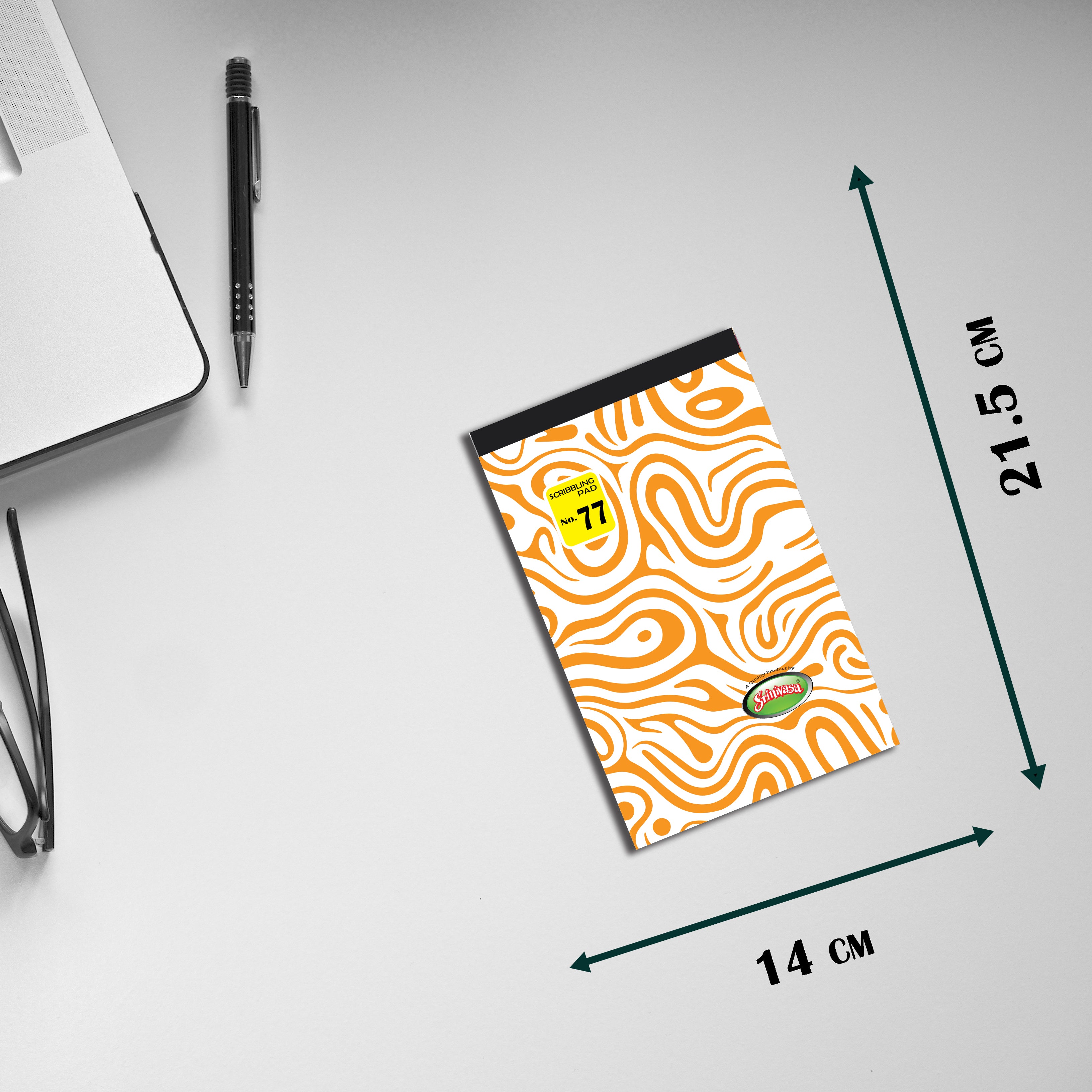 dimensions of notepads made by srinivasa notebooks