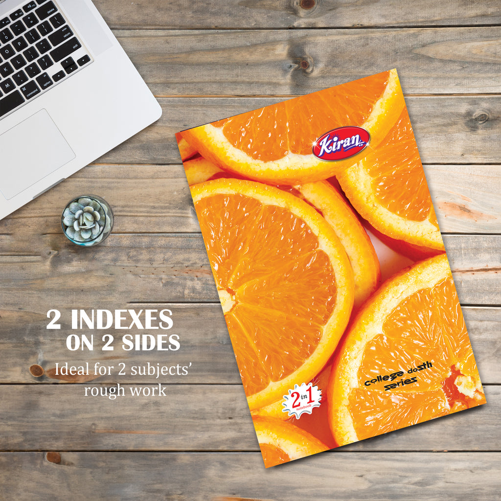 Kiran Long 2 Subject Rough Notebook 440 Pages
