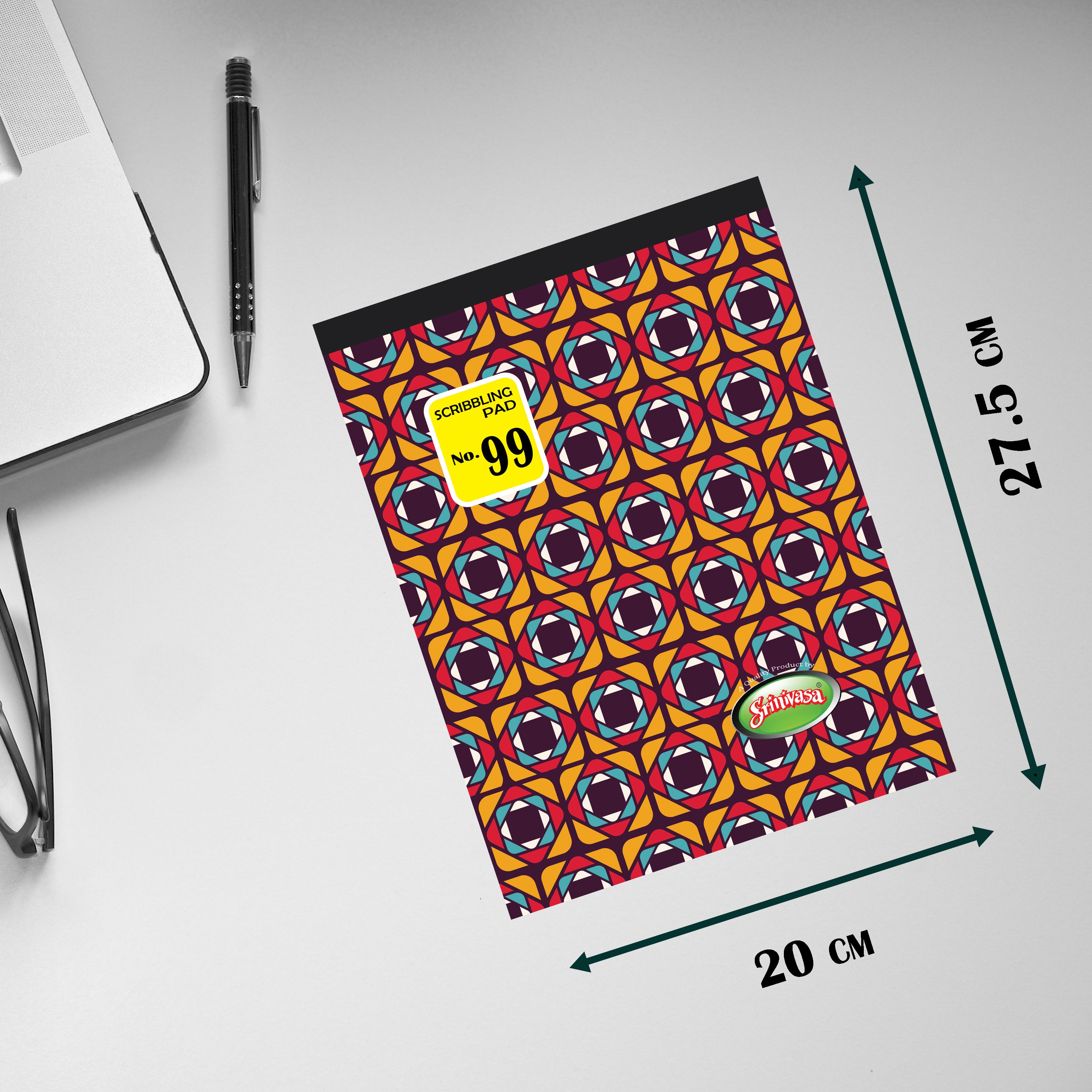 size of srinivasa notepads