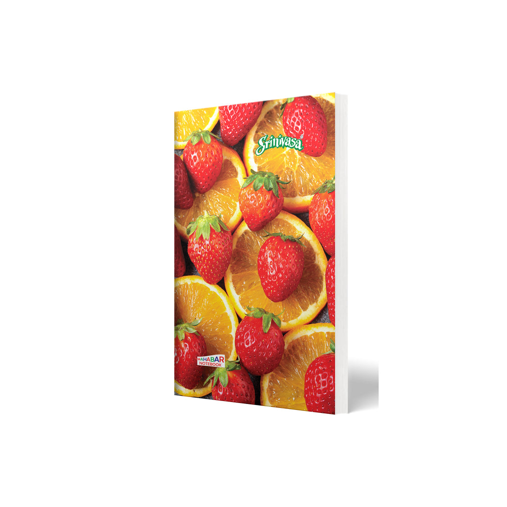 srinivasa mahabar extra long notebook on a white background