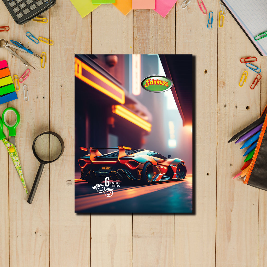 srinivasa school notebook on a desk